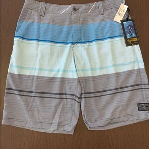 O'Neill Men's Blue Striped Swim Trunks
